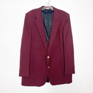 Oleg Cassini Burgundy Blazer Plus Size 14
